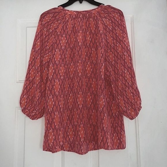 Joie Addie B Silk Blouse Tunic Top size S NWOT Abstract Print Balloon Sleeve - Picture 7 of 7